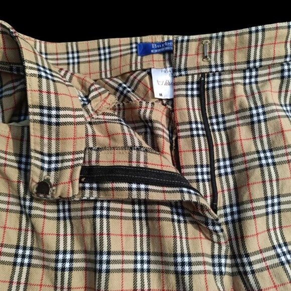 Vintage Burberrys of London Blue Label Nova Check Plaid Pants Women's Size 36 M - Picture 2 of 9
